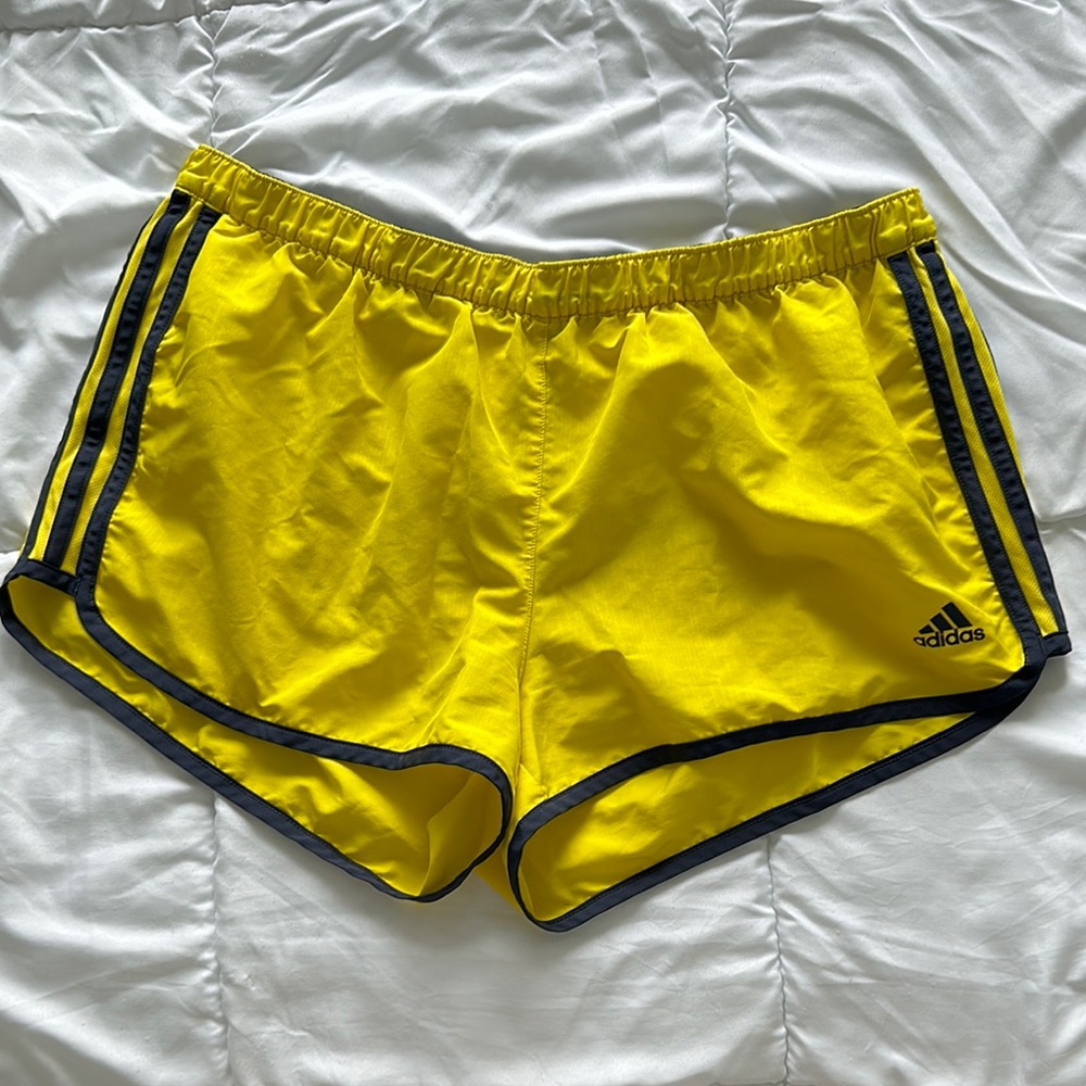 adidas Yellow Athletic Shorts